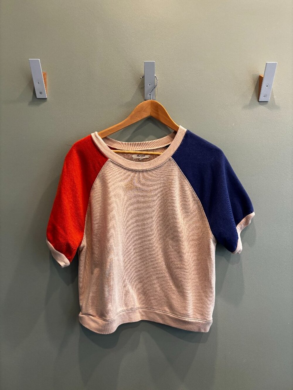 Madewell Short Sleeve Sweatshirt in Colorblock - Picture 2 of 4